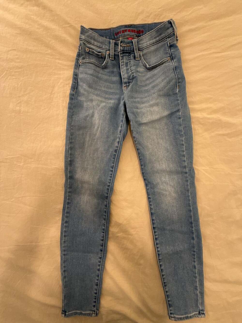 Lucky Brand Odette High Rise Skinny Light Wash Denim Jeans Size 2/26 R